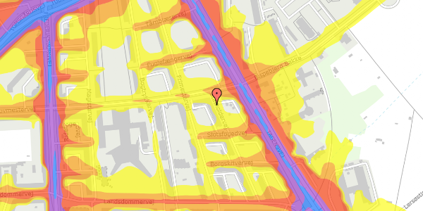 Trafikstøjkort på Statholdervej 25, 2. th, 2400 København NV