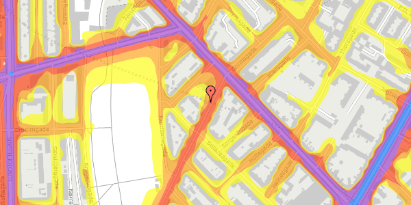 Trafikstøjkort på Stefansgade 2, st. , 2200 København N