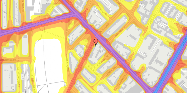 Trafikstøjkort på Stefansgade 3, 1. th, 2200 København N