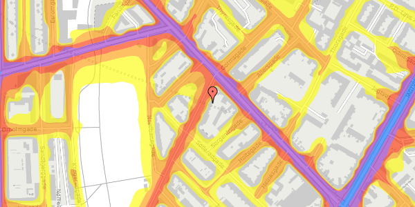 Trafikstøjkort på Stefansgade 5, 1. tv, 2200 København N