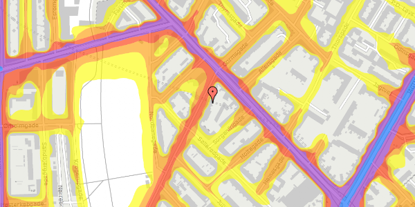 Trafikstøjkort på Stefansgade 7, 1. , 2200 København N