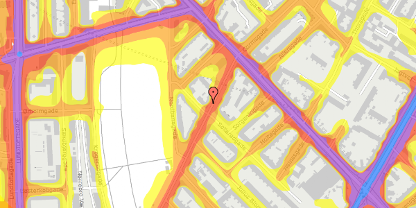 Trafikstøjkort på Stefansgade 12, st. th, 2200 København N