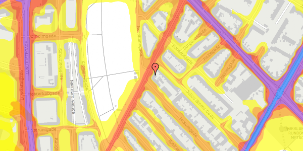 Trafikstøjkort på Stefansgade 33, st. th, 2200 København N