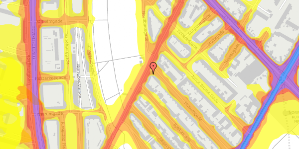 Trafikstøjkort på Stefansgade 35, st. th, 2200 København N