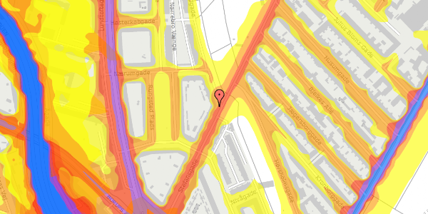 Trafikstøjkort på Stefansgade 36, st. tv, 2200 København N