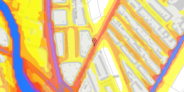 Trafikstøjkort på Stefansgade 38, st. th, 2200 København N