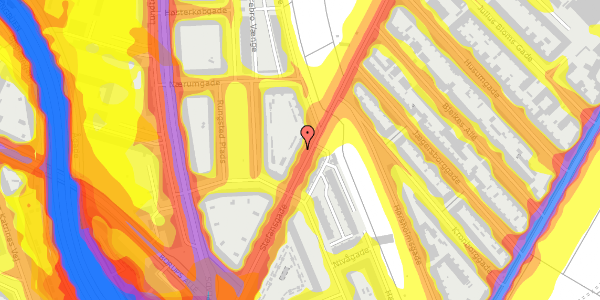 Trafikstøjkort på Stefansgade 40, st. tv, 2200 København N