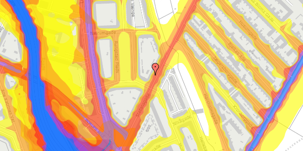 Trafikstøjkort på Stefansgade 44, 2. th, 2200 København N