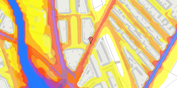 Trafikstøjkort på Stefansgade 46, 1. th, 2200 København N