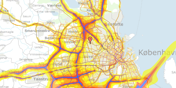 Trafikstøjkort på Stenmaglevej 90, 2700 Brønshøj