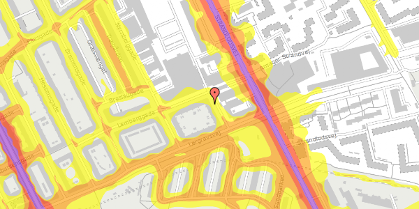 Trafikstøjkort på Sternberggade 2, 2. th, 2300 København S