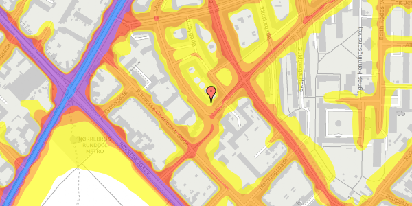 Trafikstøjkort på Stevnsgade 2, 2. th, 2200 København N