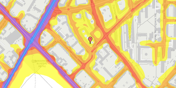 Trafikstøjkort på Stevnsgade 4, 2. tv, 2200 København N