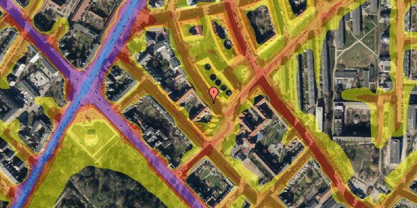 Trafikstøjkort på Stevnsgade 5, 2. tv, 2200 København N