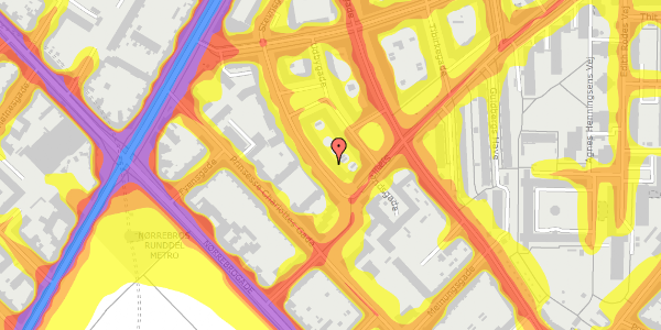 Trafikstøjkort på Stevnsgade 6, st. , 2200 København N