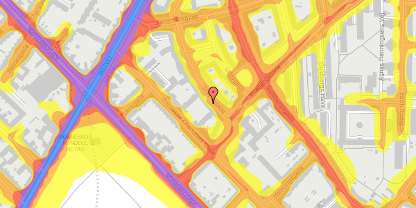 Trafikstøjkort på Stevnsgade 7, st. , 2200 København N