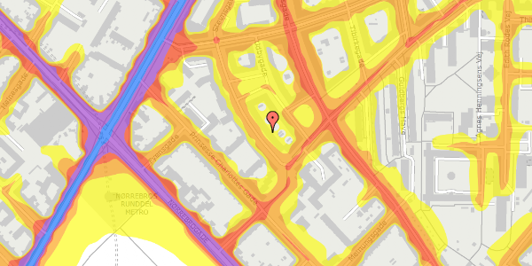 Trafikstøjkort på Stevnsgade 8, 1. th, 2200 København N