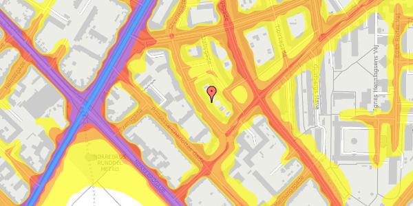 Trafikstøjkort på Stevnsgade 10, st. th, 2200 København N