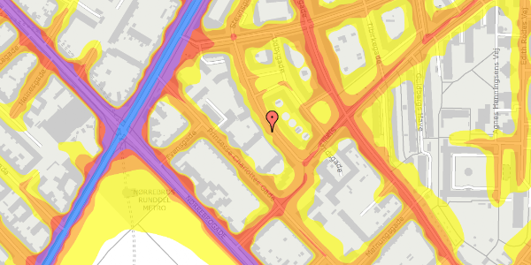 Trafikstøjkort på Stevnsgade 11, 1. th, 2200 København N