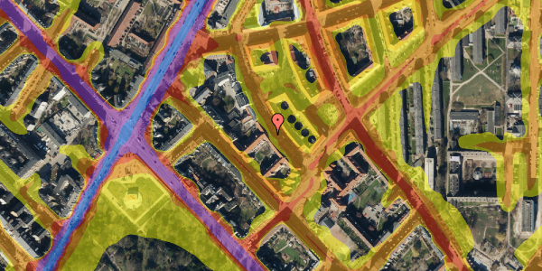 Trafikstøjkort på Stevnsgade 11, 2. th, 2200 København N