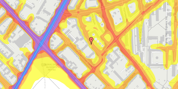 Trafikstøjkort på Stevnsgade 11, 3. tv, 2200 København N