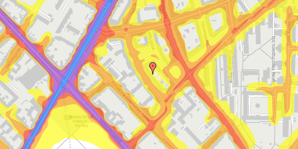 Trafikstøjkort på Stevnsgade 12, st. tv, 2200 København N