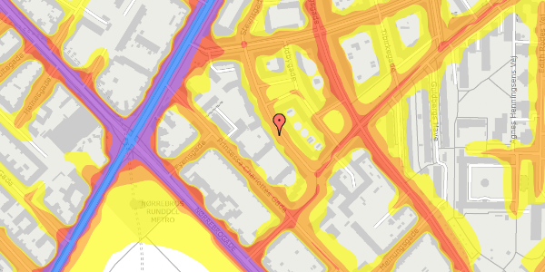 Trafikstøjkort på Stevnsgade 13, 1. th, 2200 København N