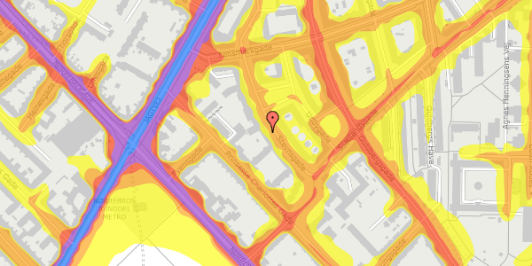 Trafikstøjkort på Stevnsgade 15, 1. tv, 2200 København N