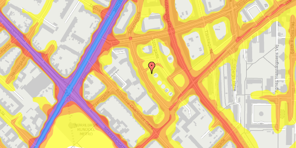 Trafikstøjkort på Stevnsgade 16, st. tv, 2200 København N