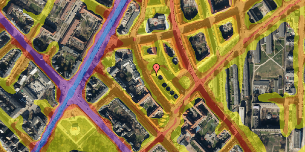 Trafikstøjkort på Stevnsgade 16, 2. th, 2200 København N