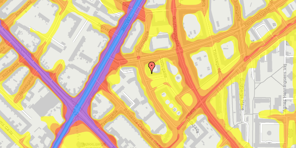 Trafikstøjkort på Stevnsgade 18, kl. , 2200 København N