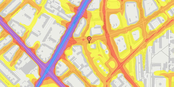 Trafikstøjkort på Stevnsgade 22, st. th, 2200 København N