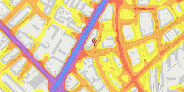 Trafikstøjkort på Stevnsgade 31, 1. th, 2200 København N