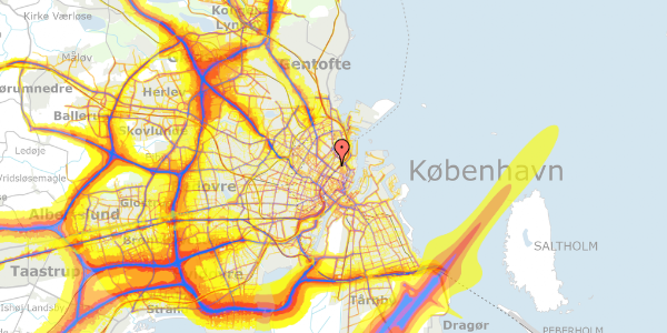 Trafikstøjkort på Stockholmsgade 21, 1. tv, 2100 København Ø