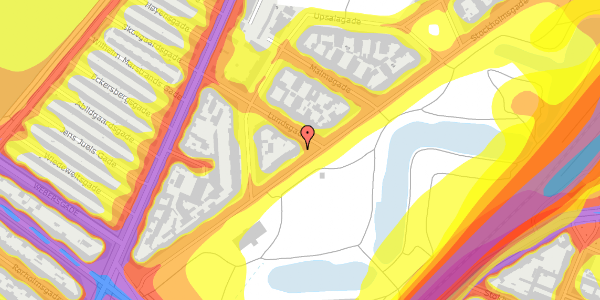 Trafikstøjkort på Stockholmsgade 31, kl. , 2100 København Ø