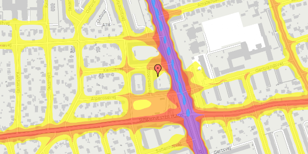 Trafikstøjkort på Stokrosevej 3, st. th, 2300 København S