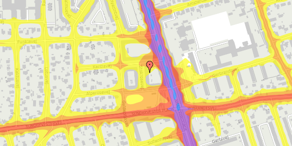 Trafikstøjkort på Stokrosevej 3, 2. th, 2300 København S