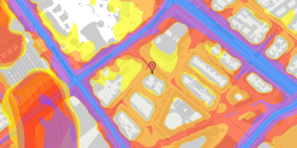 Trafikstøjkort på Stoltenbergsgade 1, 1. th, 1576 København V