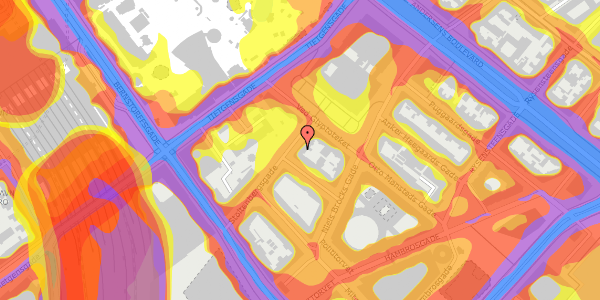 Trafikstøjkort på Stoltenbergsgade 3, 3. th, 1576 København V