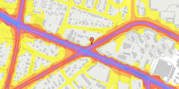 Trafikstøjkort på Storegårdsvej 3, st. th, 2700 Brønshøj