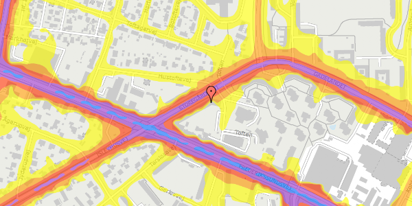 Trafikstøjkort på Storegårdsvej 8, 1. th, 2700 Brønshøj