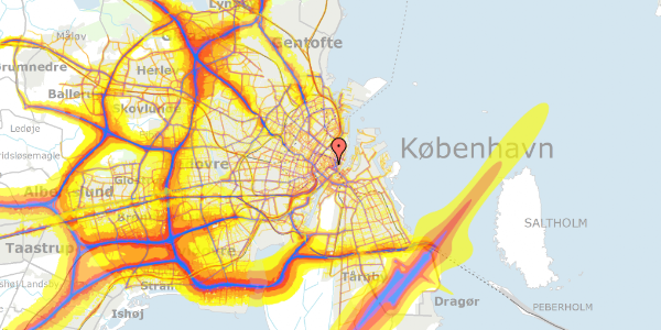 Trafikstøjkort på Store Kirkestræde 1, st. 2, 1073 København K