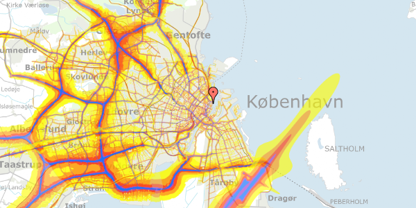 Trafikstøjkort på Store Kongensgade 90A, 2. , 1264 København K