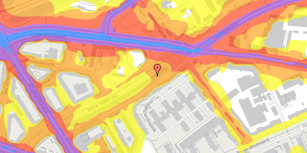 Trafikstøjkort på Store Mølle Vej 38, st. tv, 2300 København S