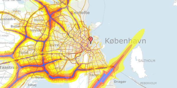 Trafikstøjkort på Store Strandstræde 19, st. 6, 1255 København K