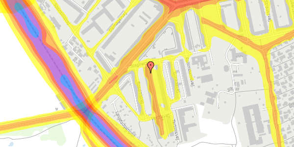 Trafikstøjkort på Stradellasvej 6, 1. th, 2450 København SV