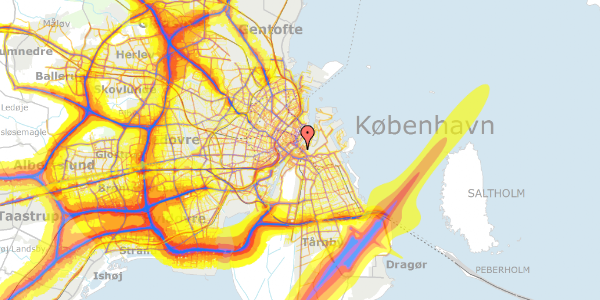 Trafikstøjkort på Strandgade 8C, st. , 1401 København K