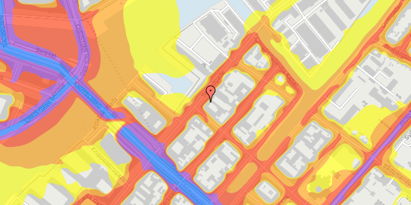 Trafikstøjkort på Strandgade 34, st. , 1401 København K