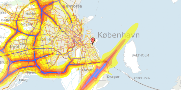 Trafikstøjkort på Strandlodsvej 9A, st. , 2300 København S