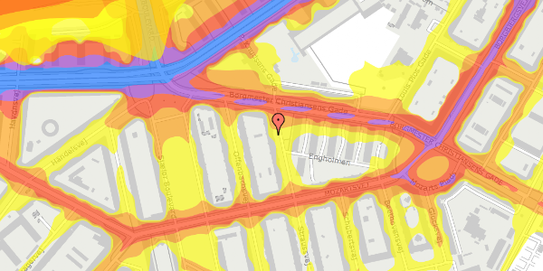 Trafikstøjkort på Straussvej 29, st. th, 2450 København SV